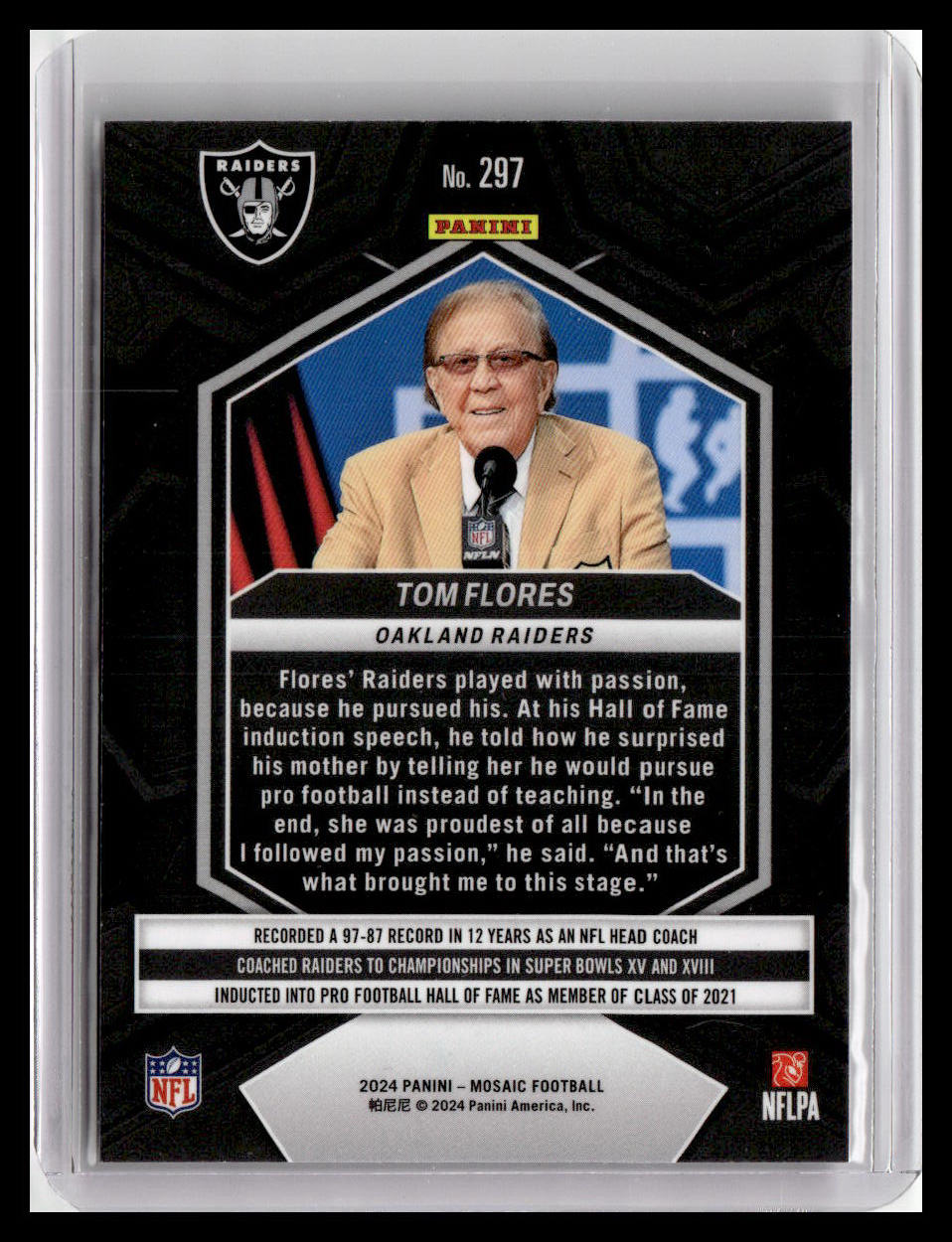 2024 Panini Mosaic #297 Tom Flores
