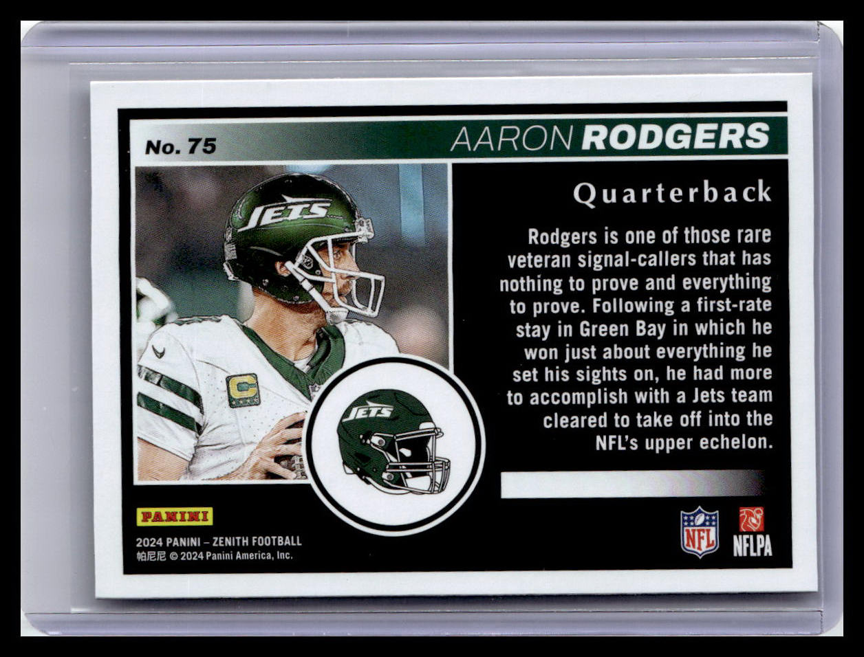 2024 Panini Zenith #75 Aaron Rodgers