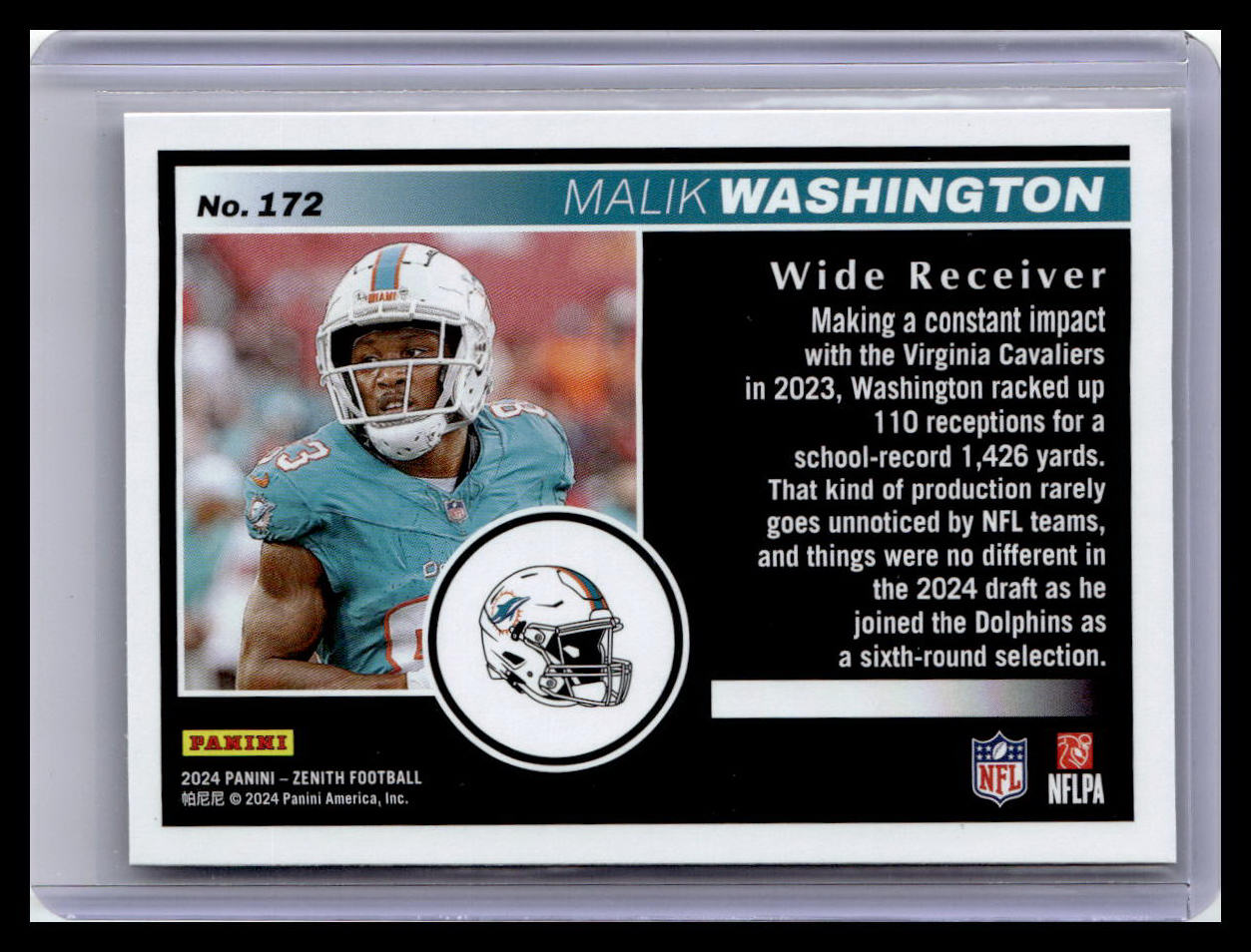 2024 Panini Zenith #172 Malik Washington