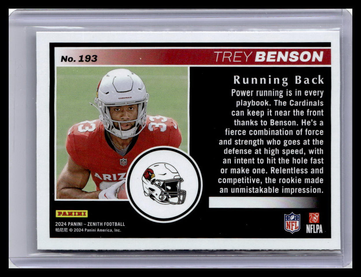 2024 Panini Zenith #193 Trey Benson