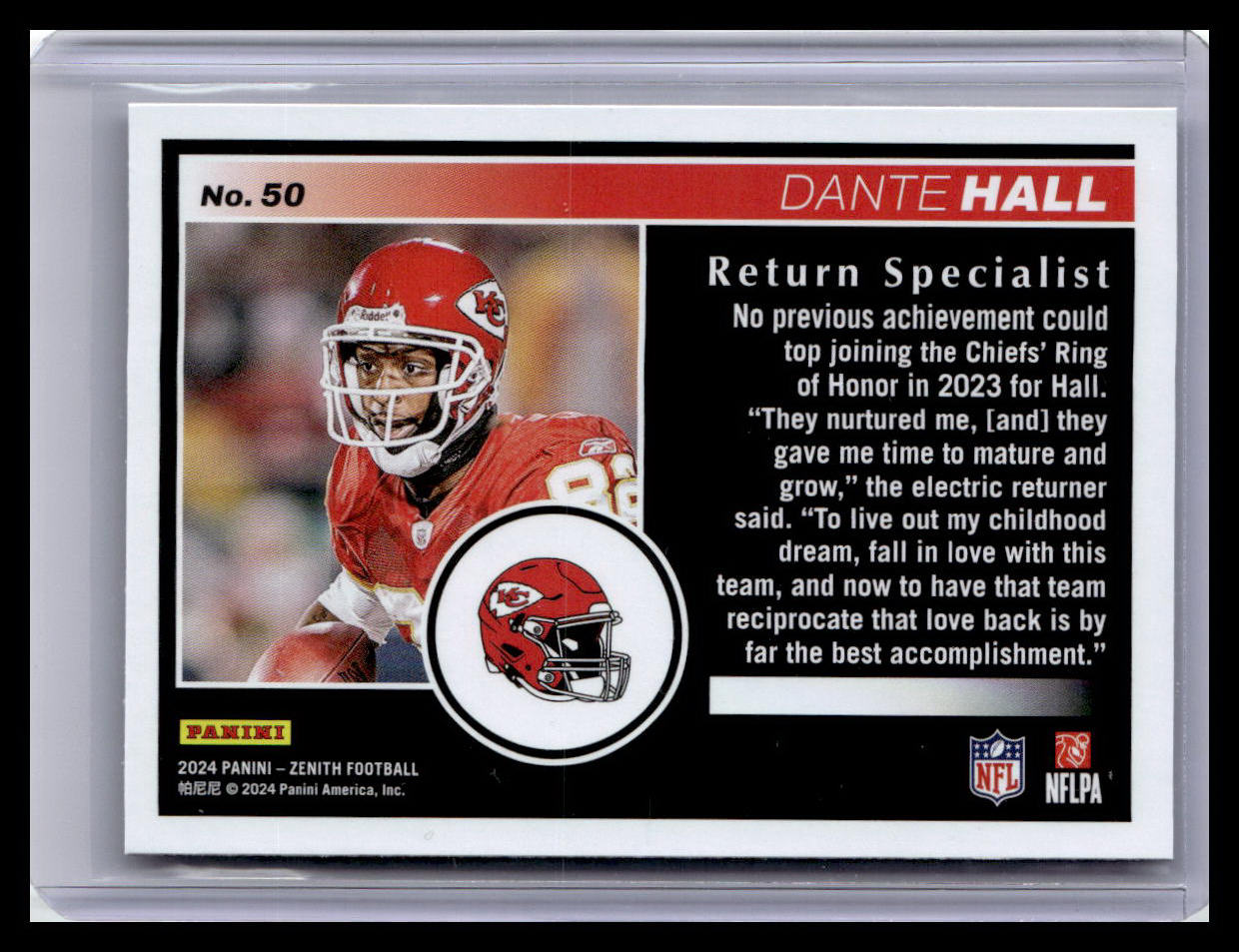 2024 Panini Zenith #50 Dante Hall
