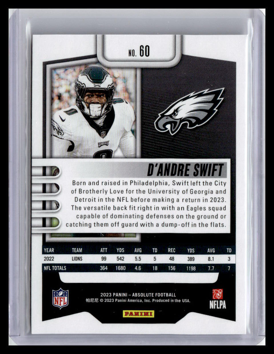 2023 Panini Absolute #60 D'Andre Swift