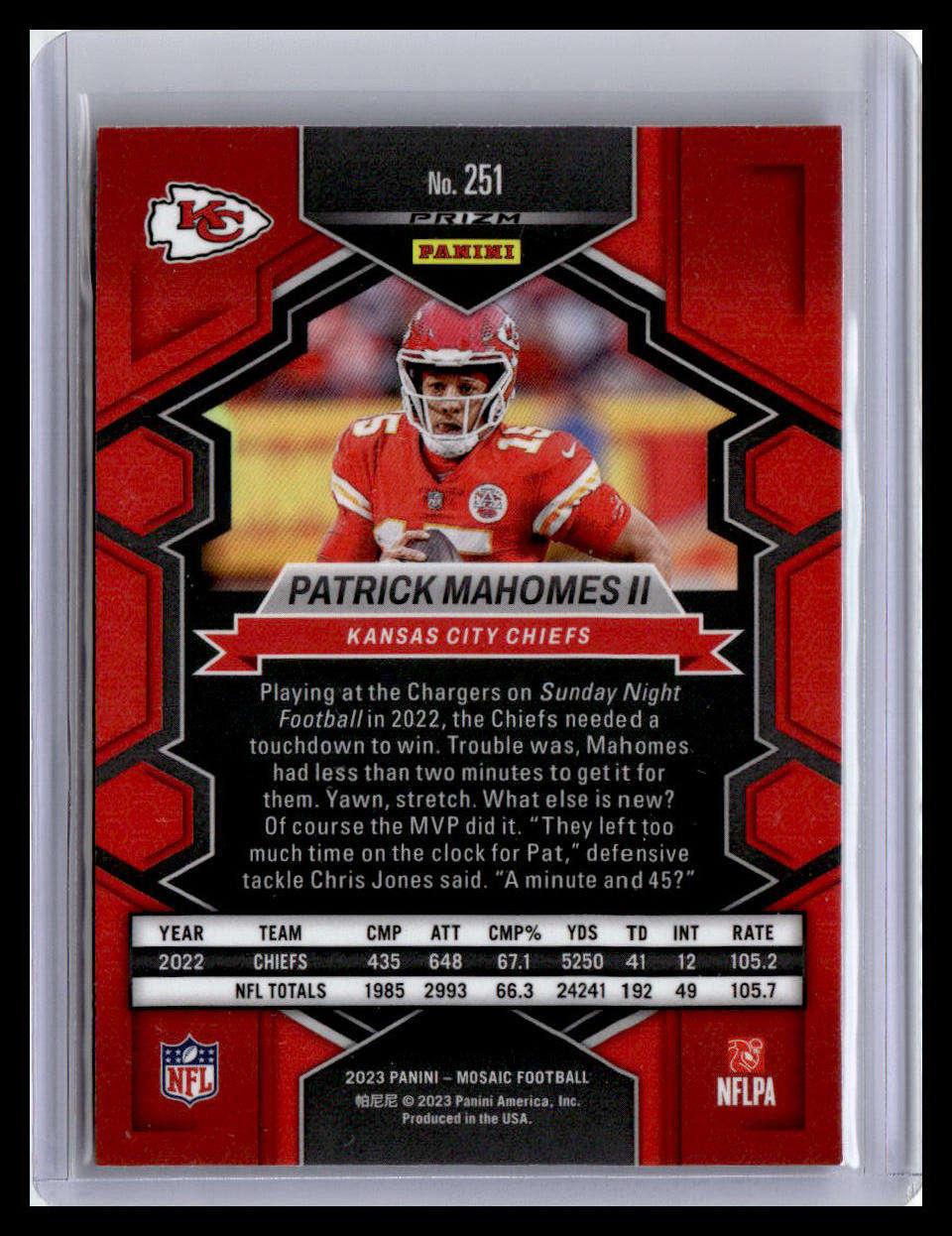 2023 Panini Mosaic #251 Patrick Mahomes II Camo Pink Mosaic