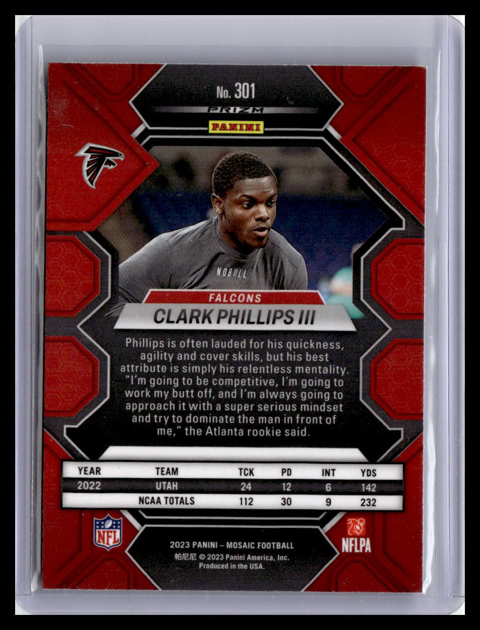 2023 Panini Mosaic #301 Clark Phillips III Green Mosaic