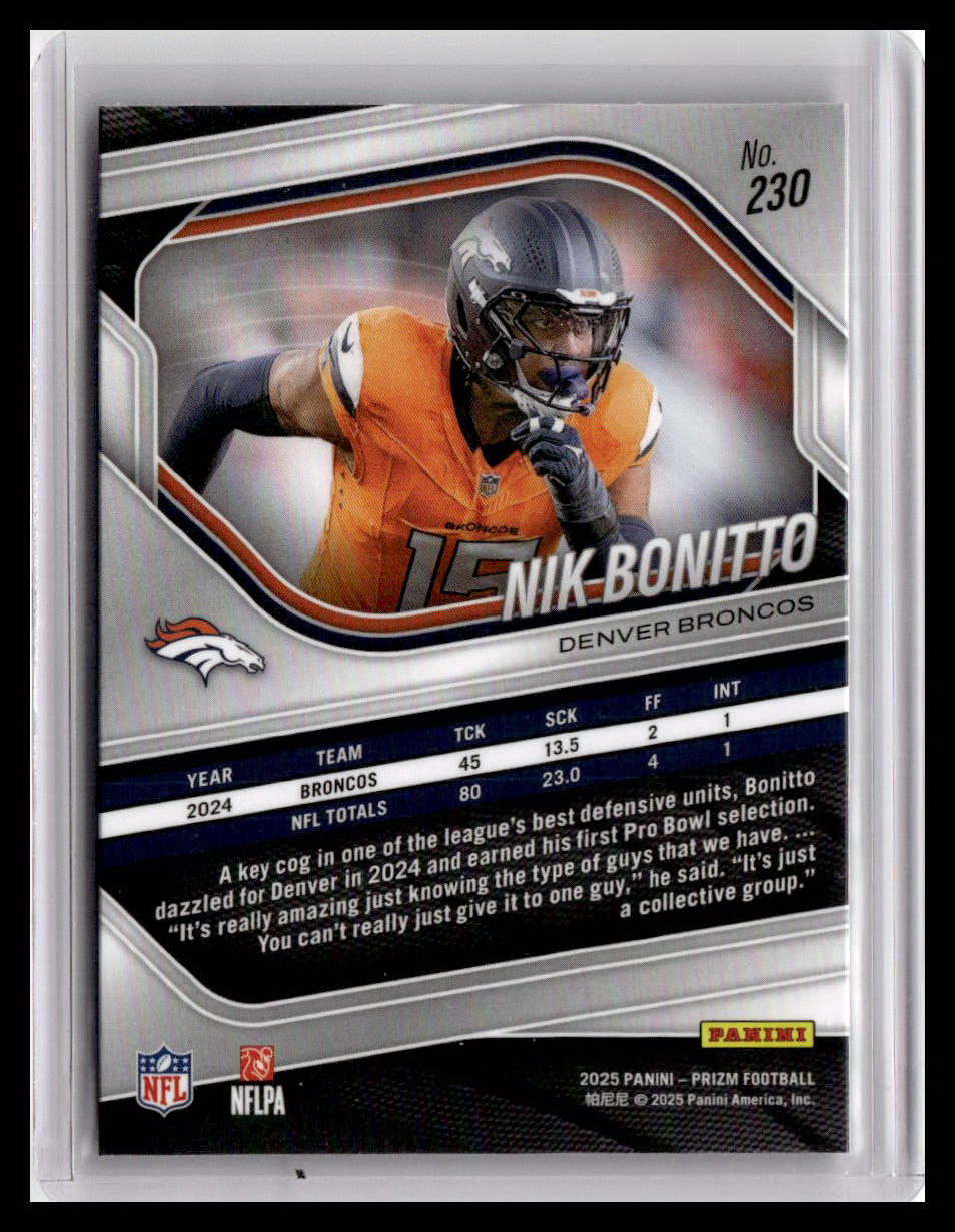 2025 Panini Prizm #230 Nik Bonitto
