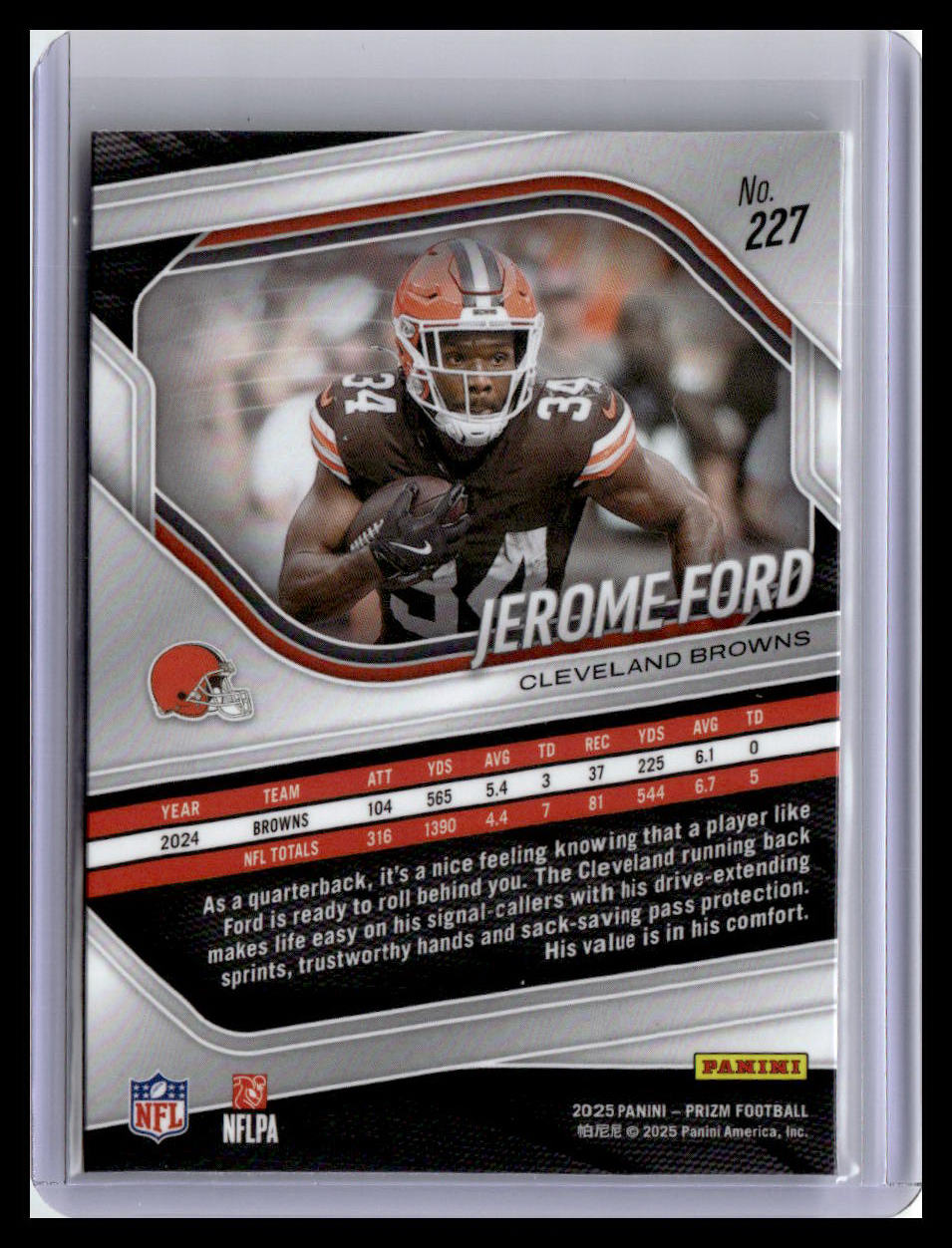 2025 Panini Prizm #227 Jerome Ford