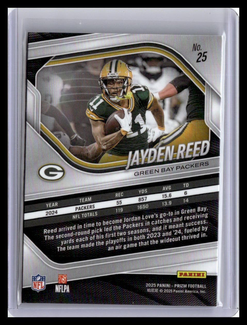 2025 Panini Prizm #25 Jayden Reed