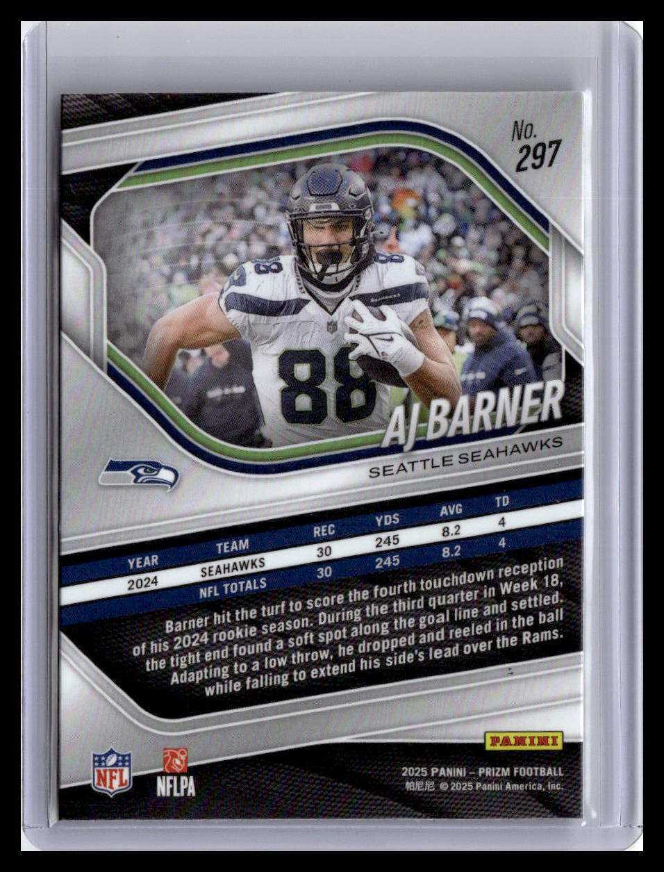 2025 Panini Prizm #297 AJ Barner