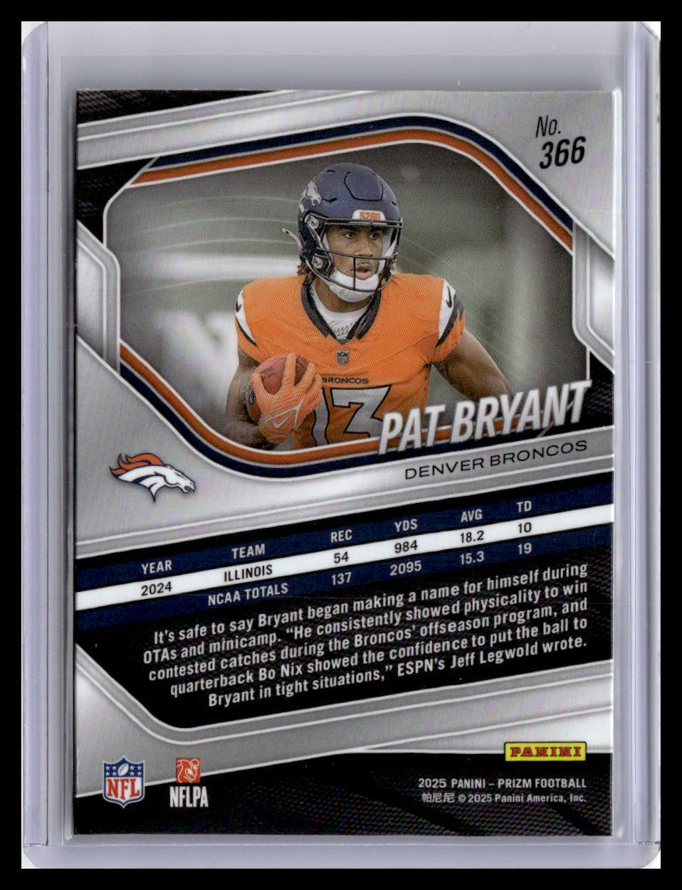 2025 Panini Prizm #366 Pat Bryant