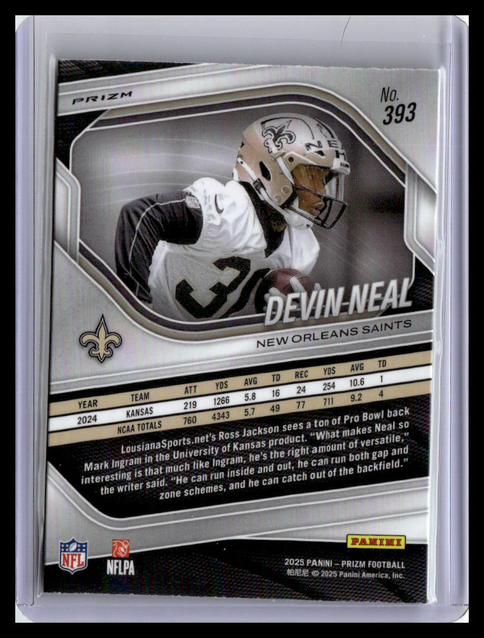 2025 Panini Prizm #393 Devin Neal Neon Green Pulsar