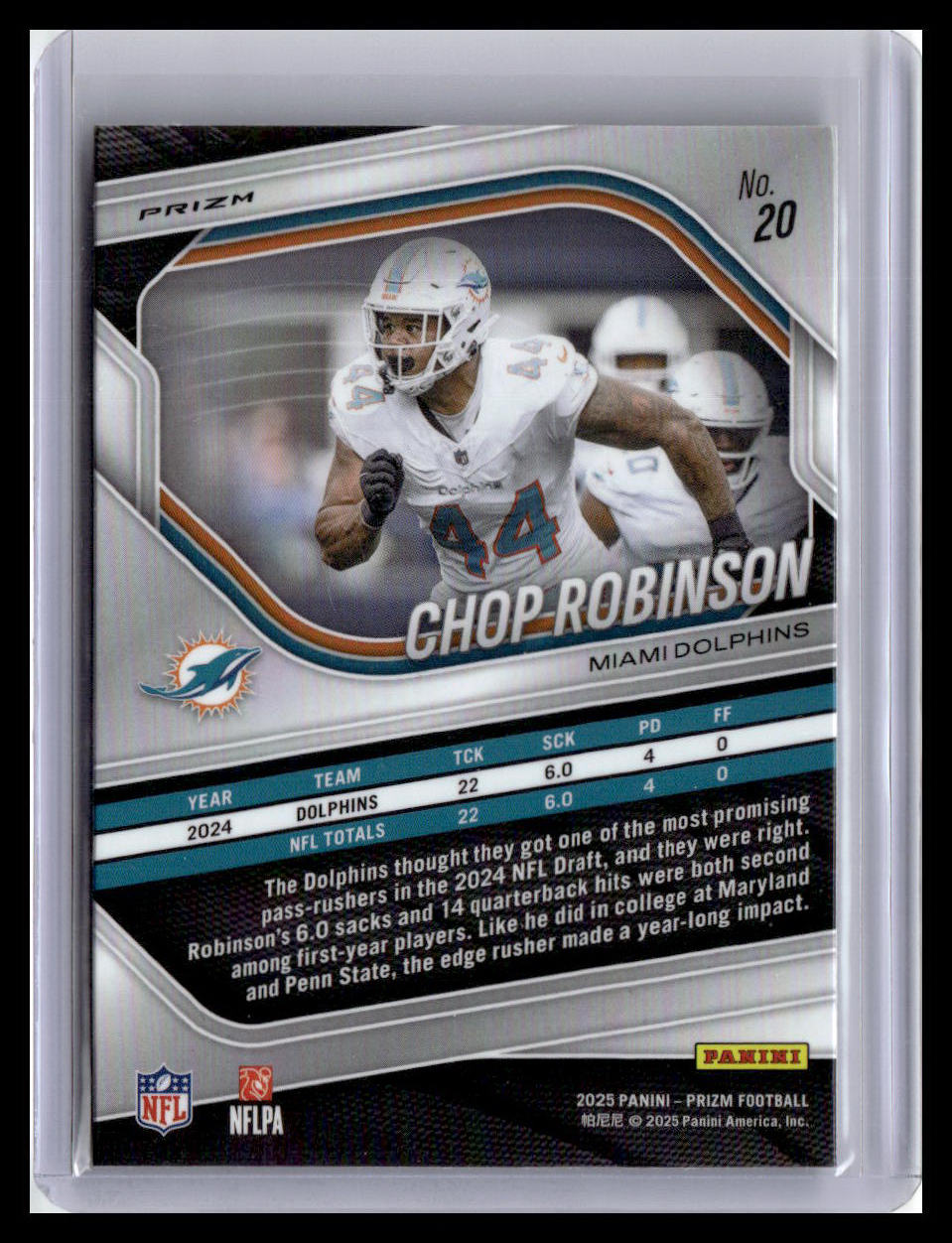 2025 Panini Prizm #20 Chop Robinson Silver