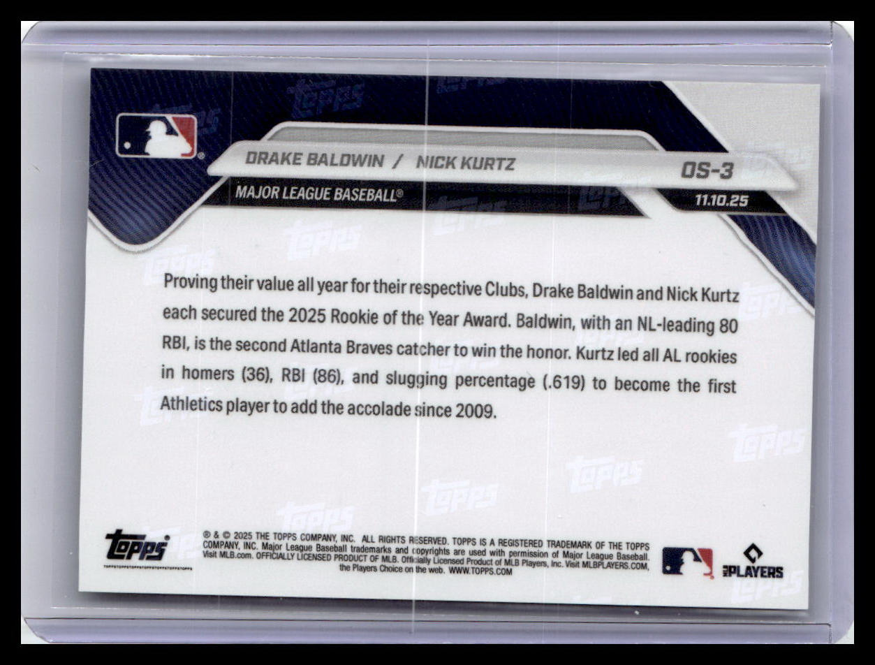 2025-26 Topps Now Off-Season #OS-3 Drake Baldwin / Nick Kurtz