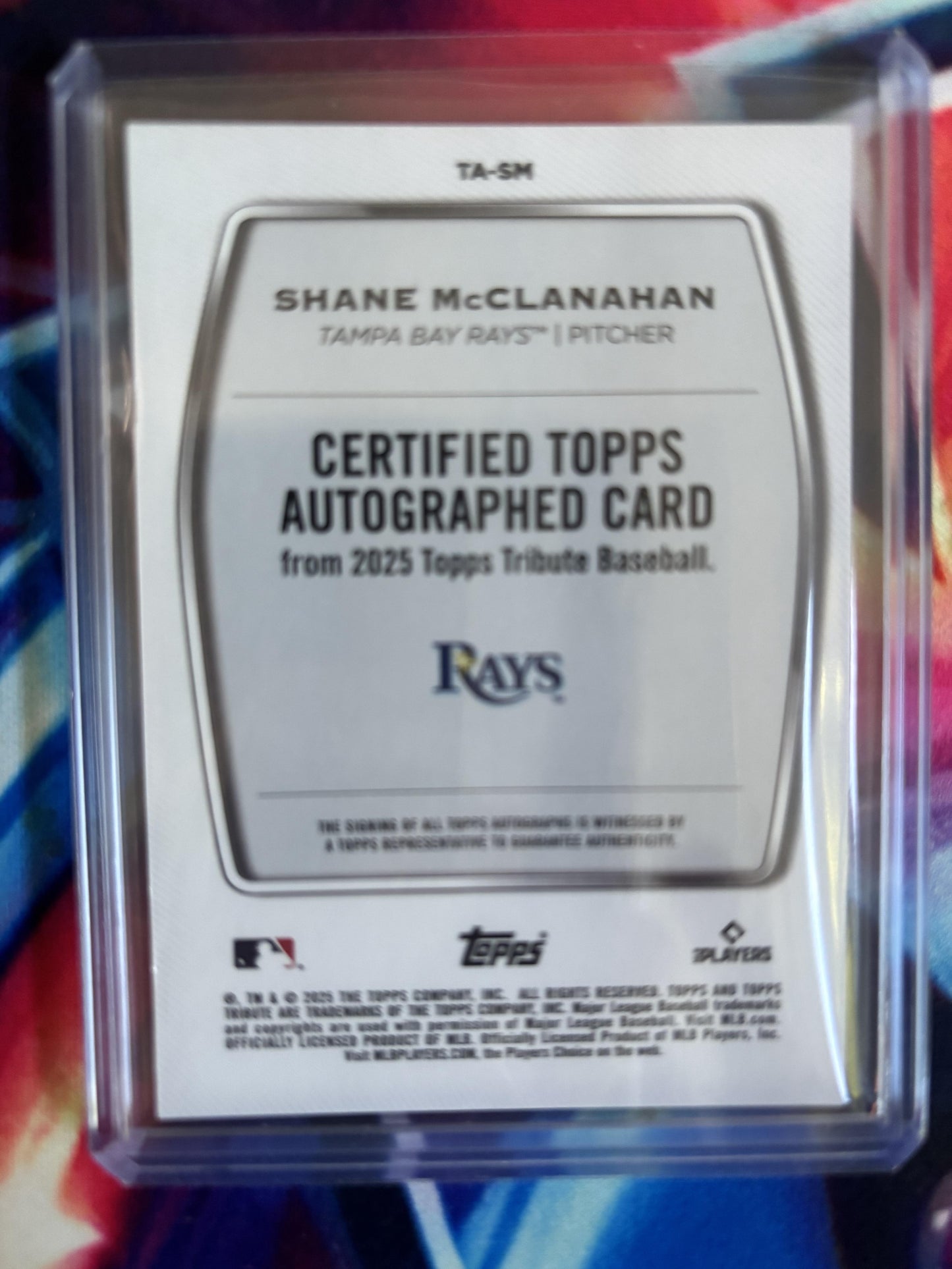 2025 Topps Tribute #TA-SM Shane McClanahan Tribute Autographs Green #/99