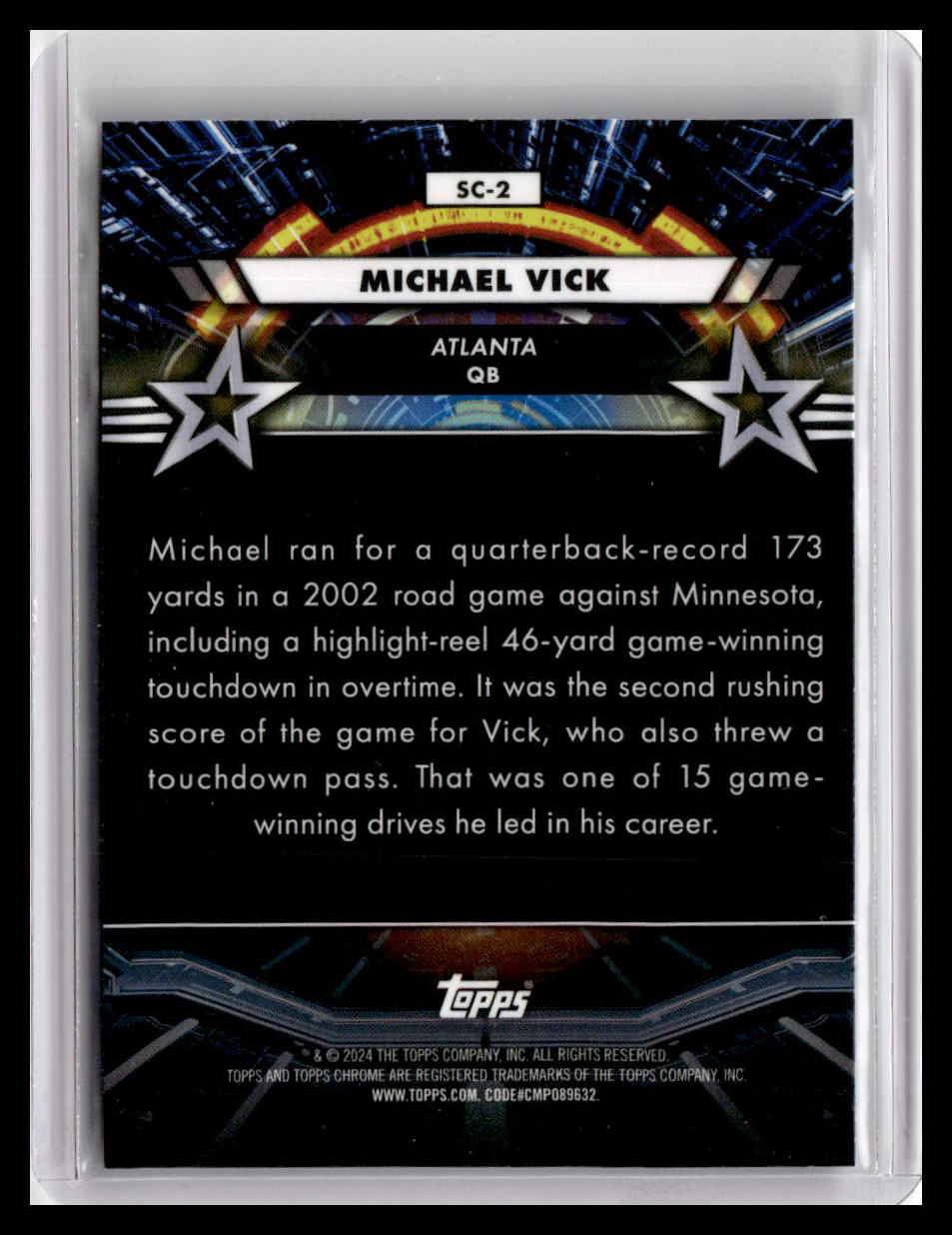2024 Topps Chrome Cosmic #SC-2 Michael Vick Star Command