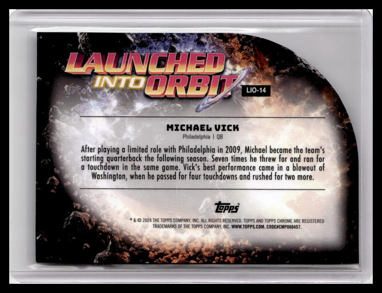 2024 Topps Chrome Cosmic #LIO-14 Michael Vick Launched Into Orbit