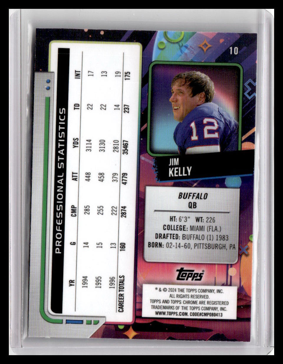 2024 Topps Chrome Cosmic #10 Jim Kelly