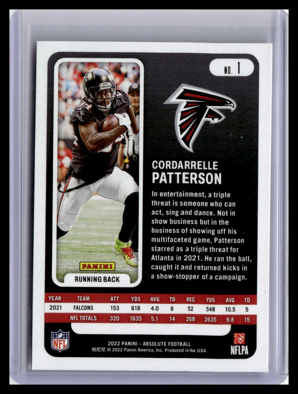 2022 Panini Absolute #1 Cordarrelle Patterson