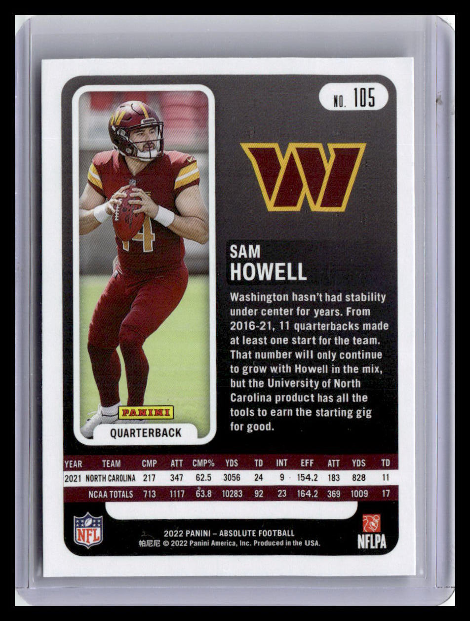 2022 Panini Absolute #105 Sam Howell