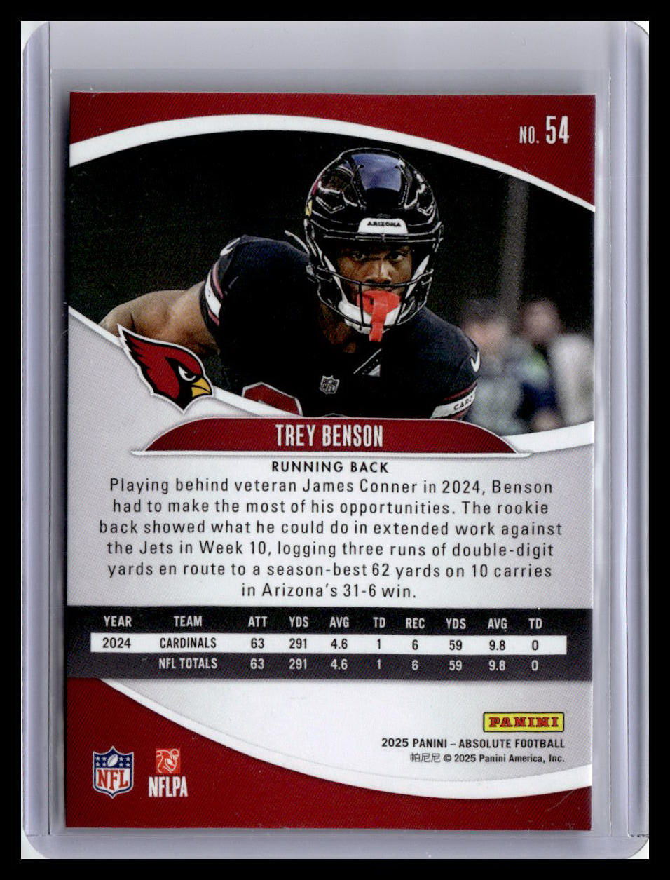 2025 Panini Absolute Countdown Calendar #54 Trey Benson