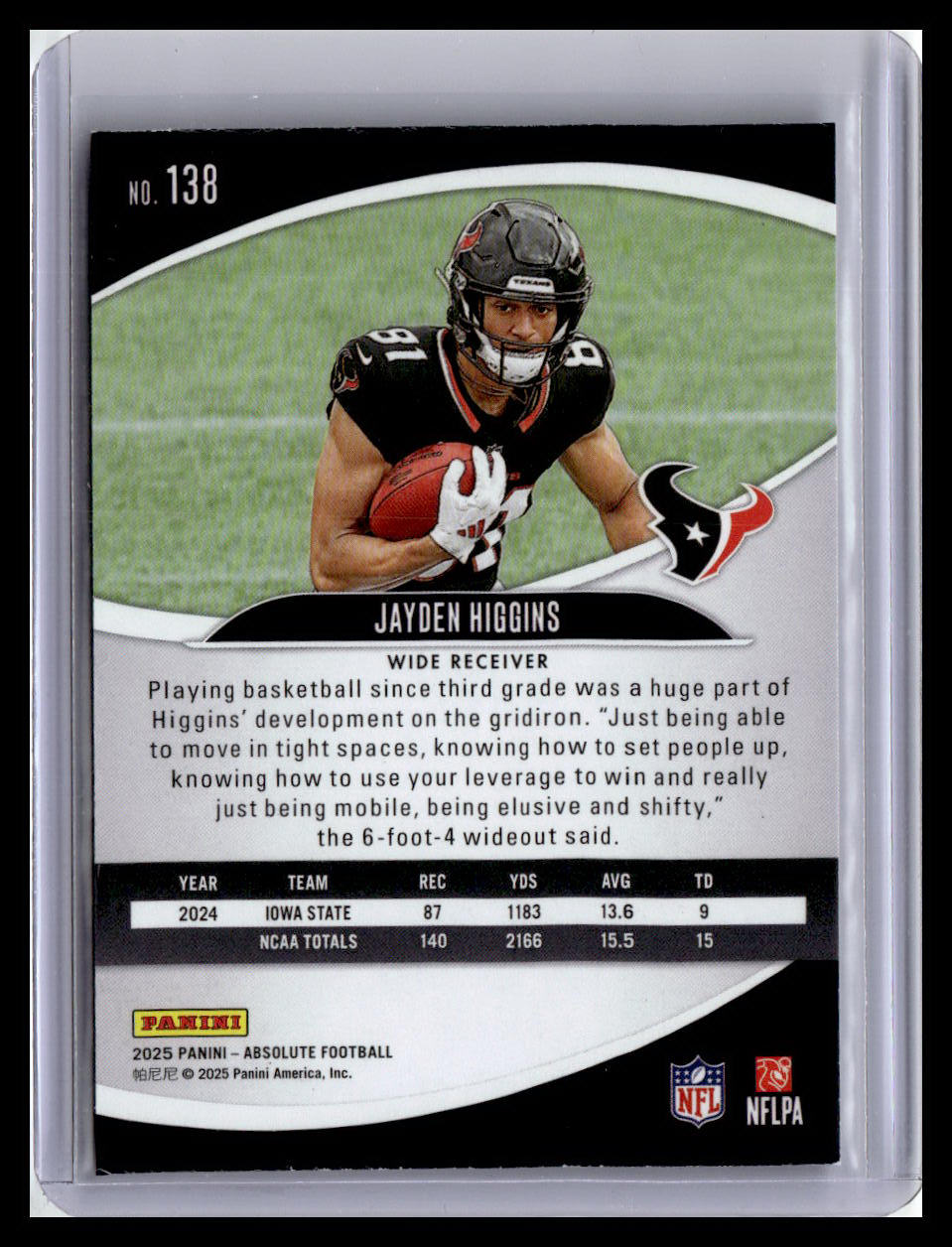 2025 Panini Absolute Countdown Calendar #138 Jayden Higgins