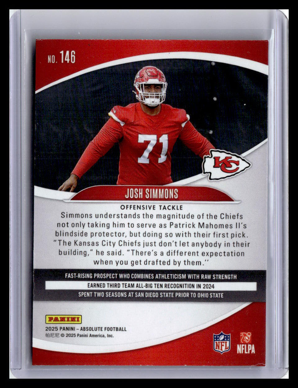 2025 Panini Absolute Countdown Calendar #146 Josh Simmons