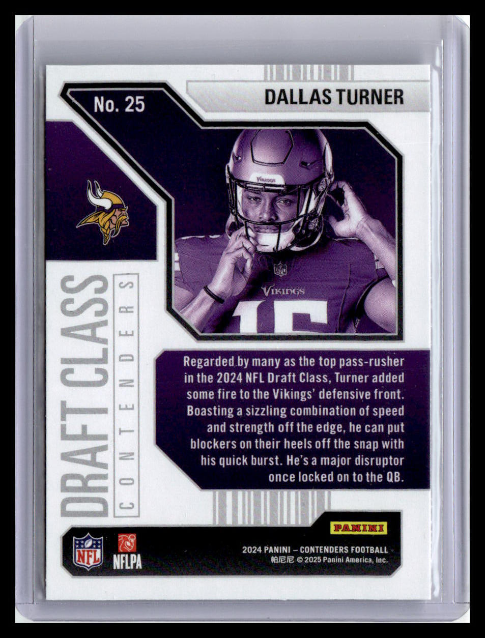 2024 Panini Contenders #25 Dallas Turner Draft Class Contenders Red