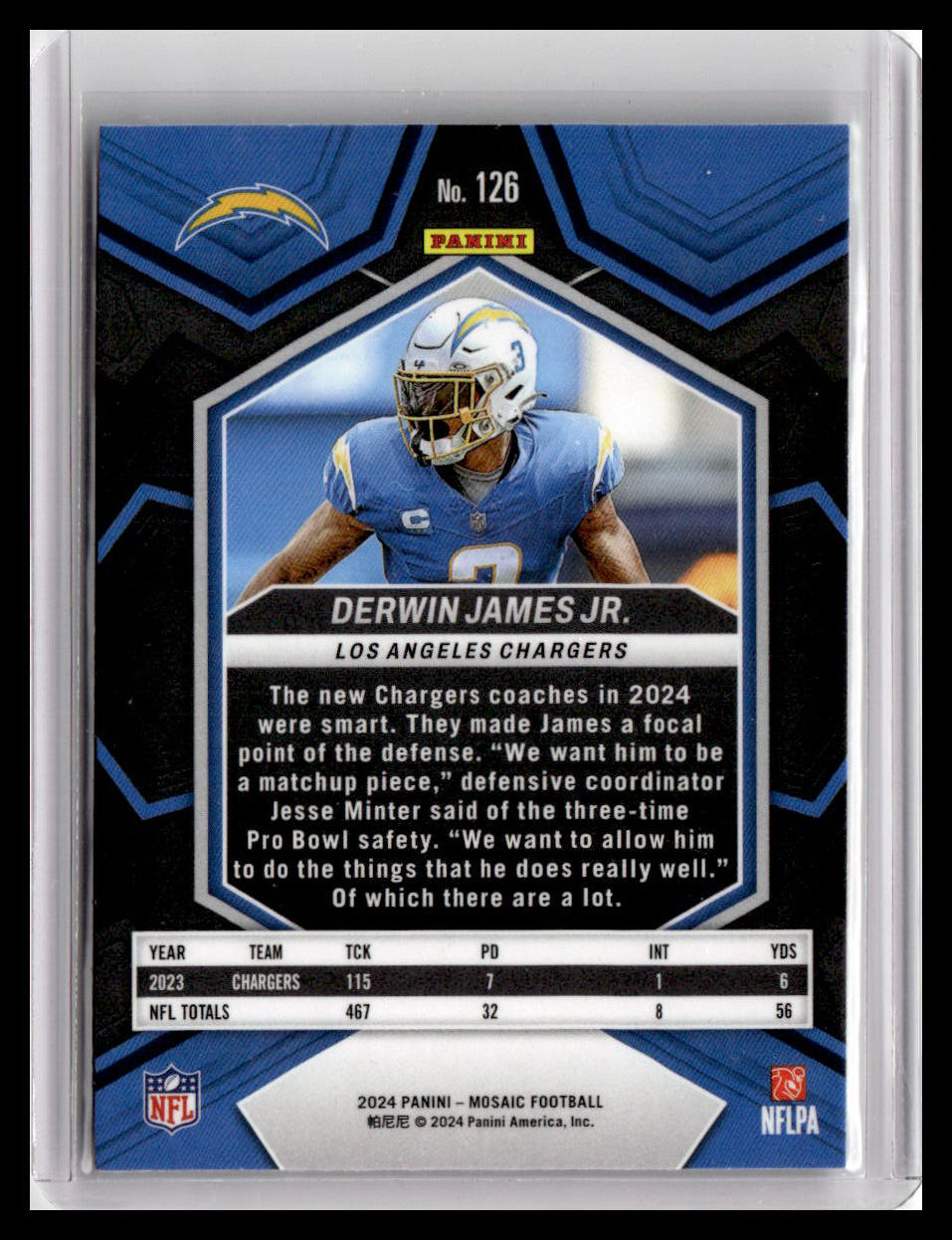 2024 Panini Mosaic #126 Derwin James Jr.