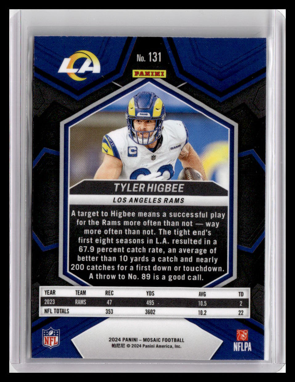 2024 Panini Mosaic #131 Tyler Higbee