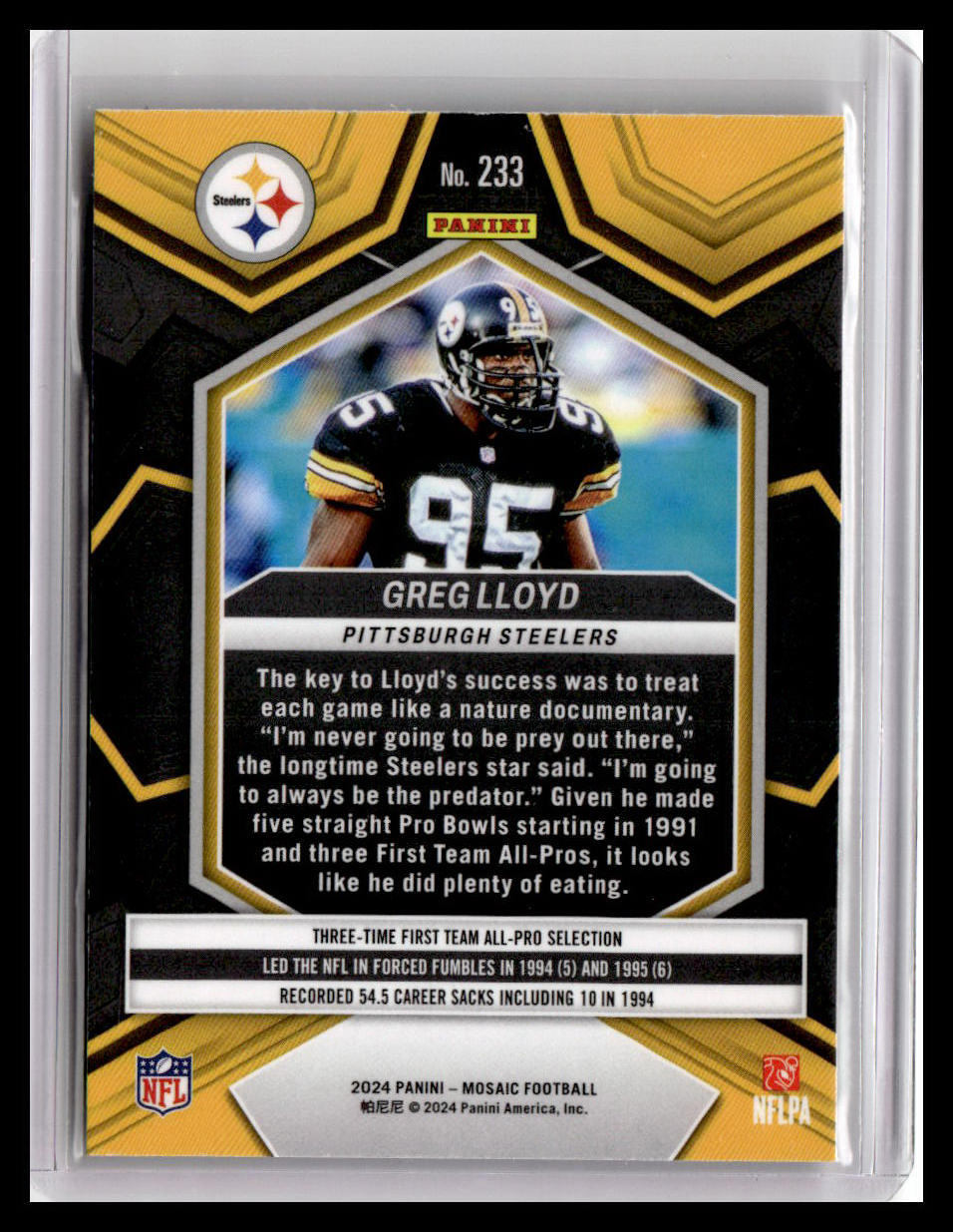 2024 Panini Mosaic #233 Greg Lloyd