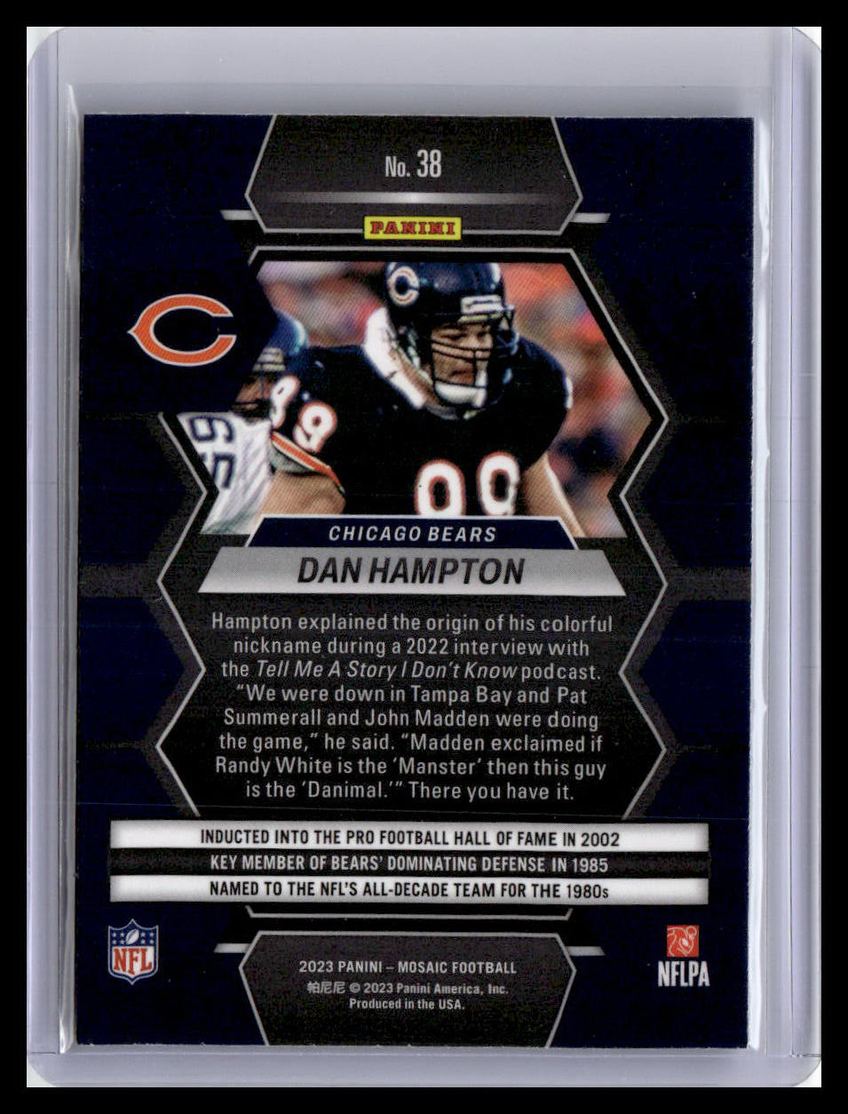 2023 Panini Mosaic #38 Dan Hampton