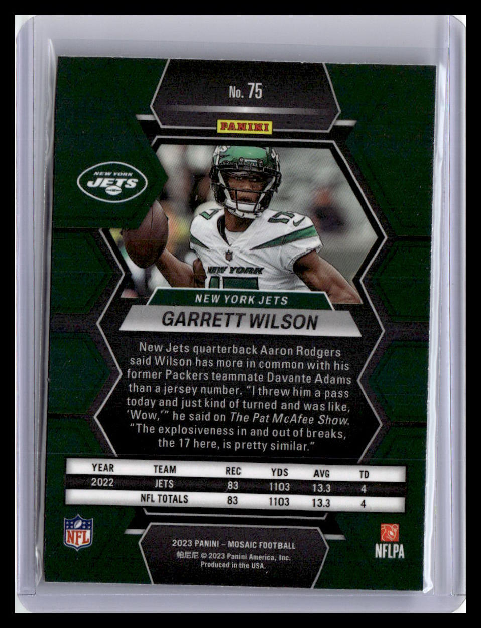 2023 Panini Mosaic #75 Garrett Wilson