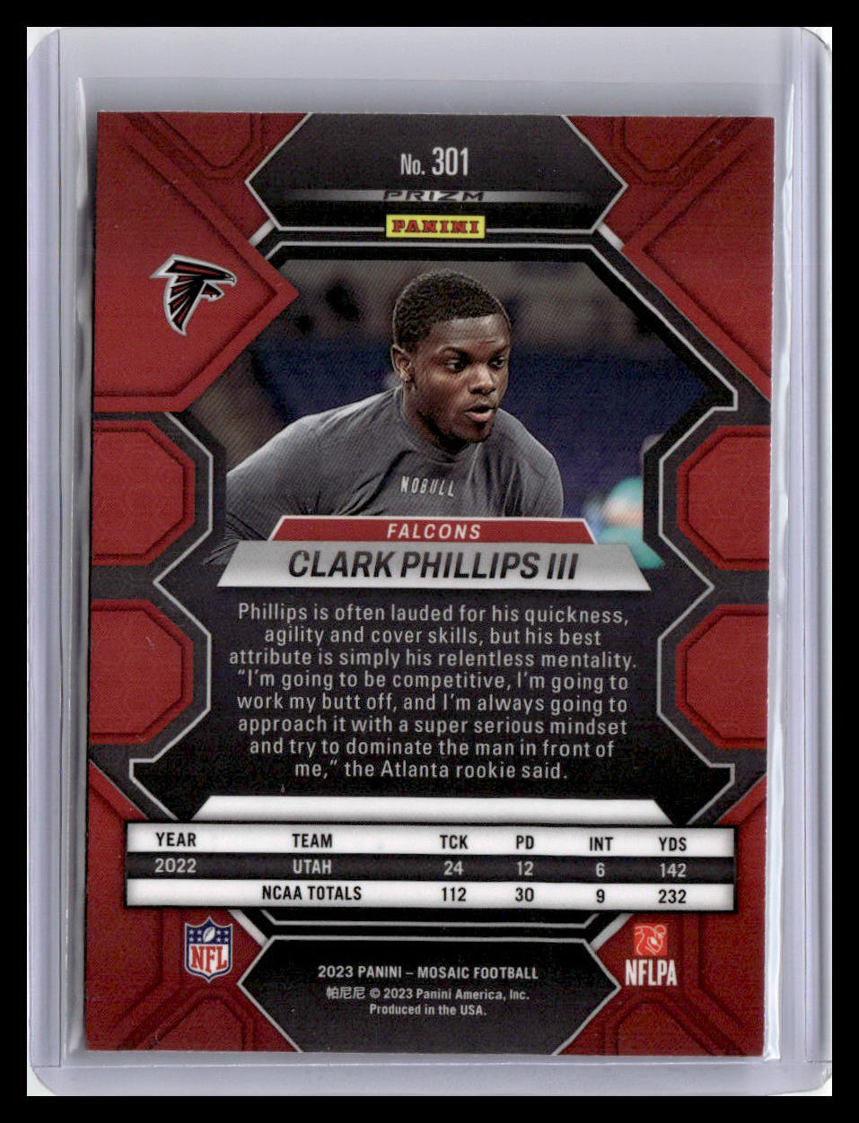 2023 Panini Mosaic #301 Clark Phillips III Mosaic