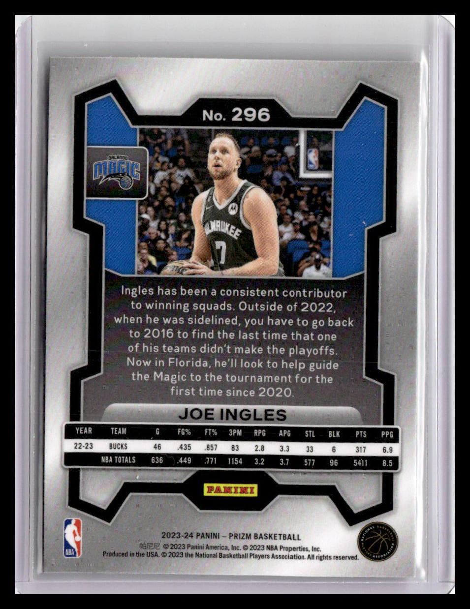 2023-24 Panini Prizm #296 Joe Ingles