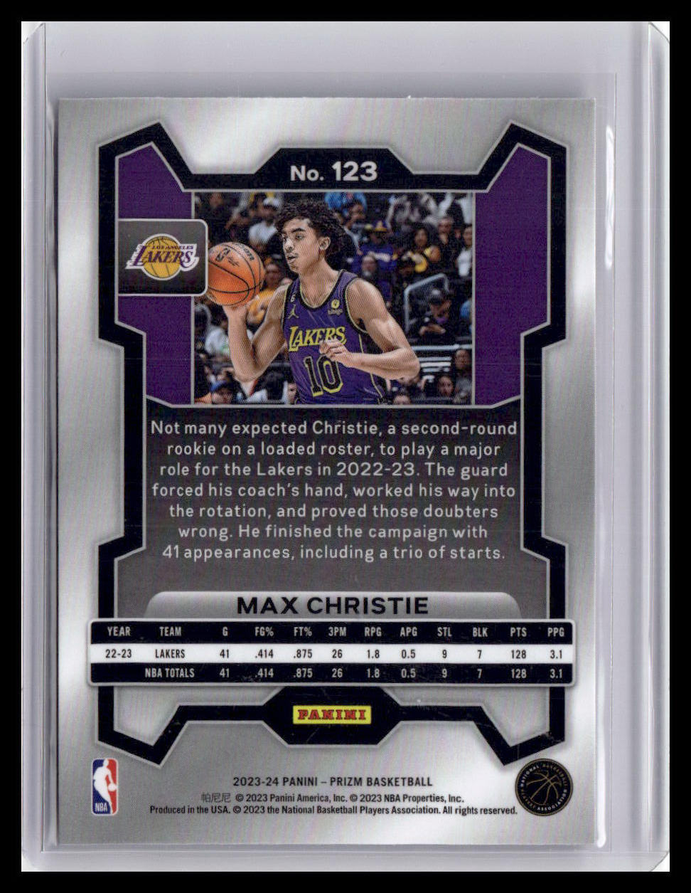 2023-24 Panini Prizm #123 Max Christie