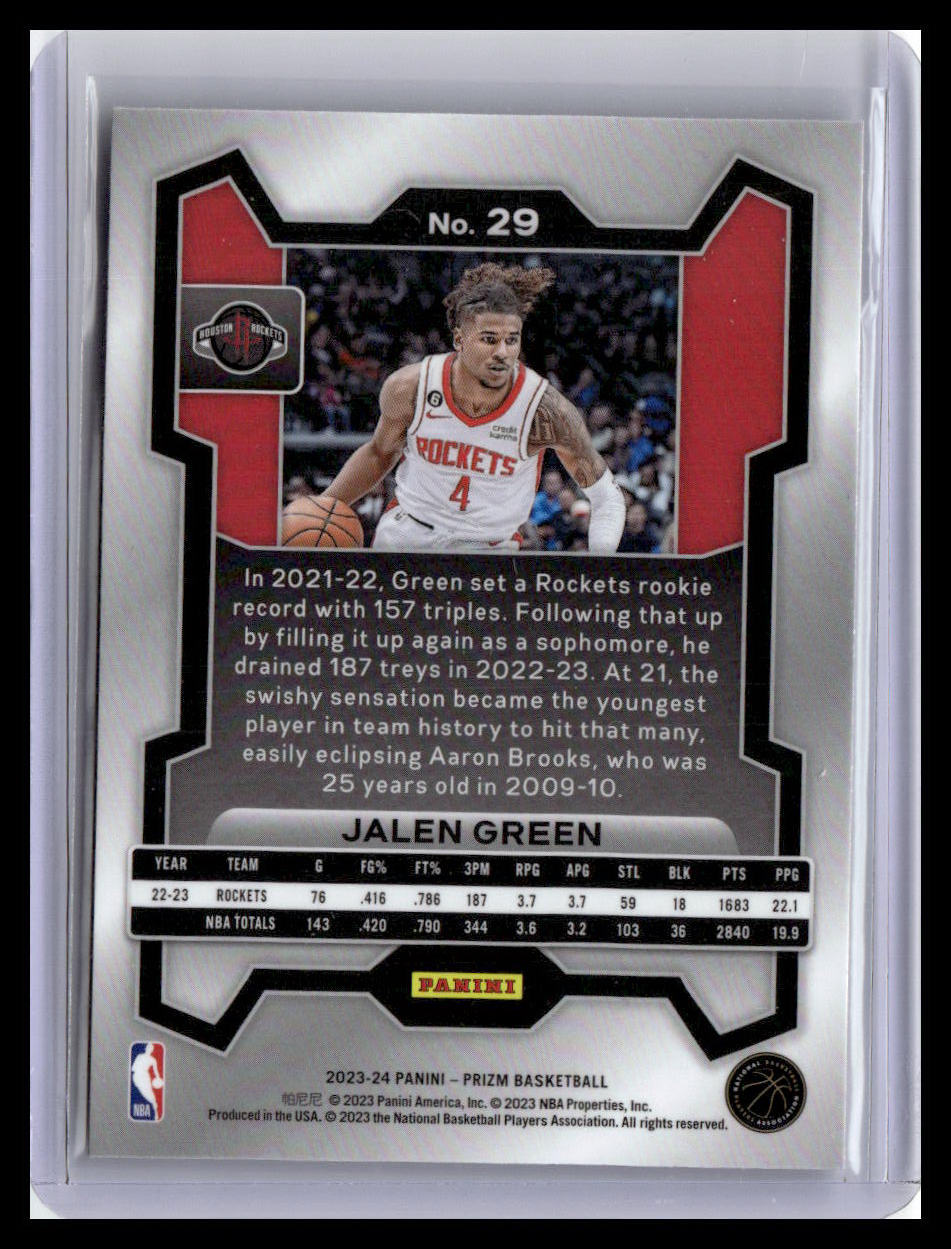 2023-24 Panini Prizm #29 Jalen Green