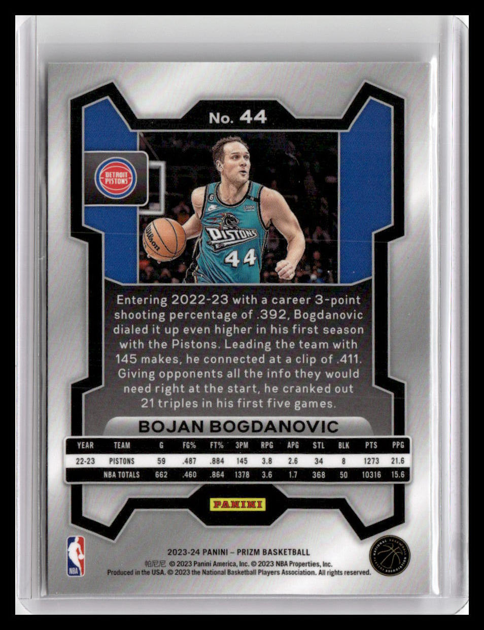 2023-24 Panini Prizm #44 Bojan Bogdanovic