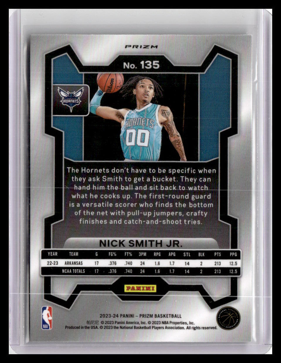 2023-24 Panini Prizm #135 Nick Smith Jr. Prizms Green