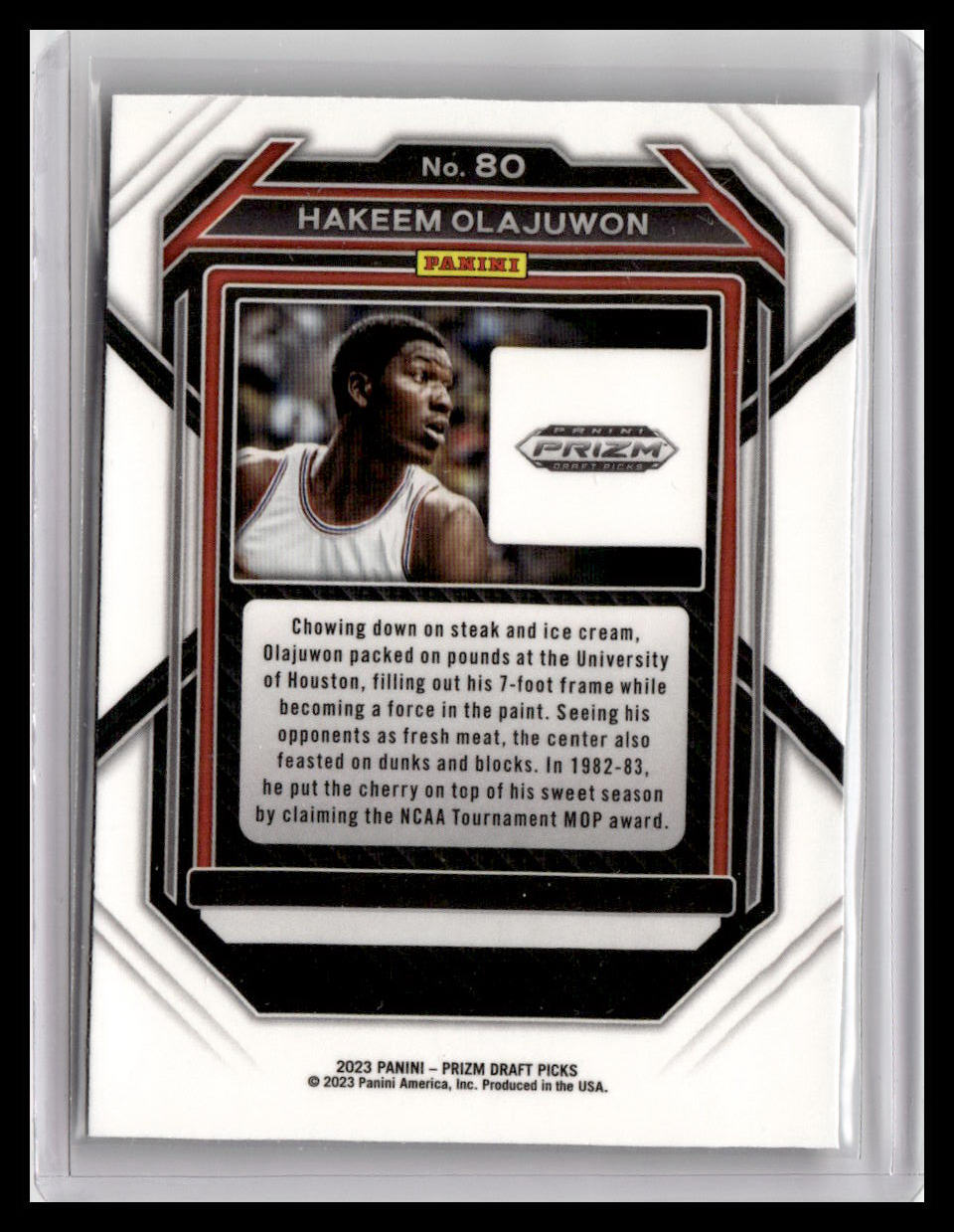 2023 Panini Prizm Draft Picks #80 Hakeem Olajuwon
