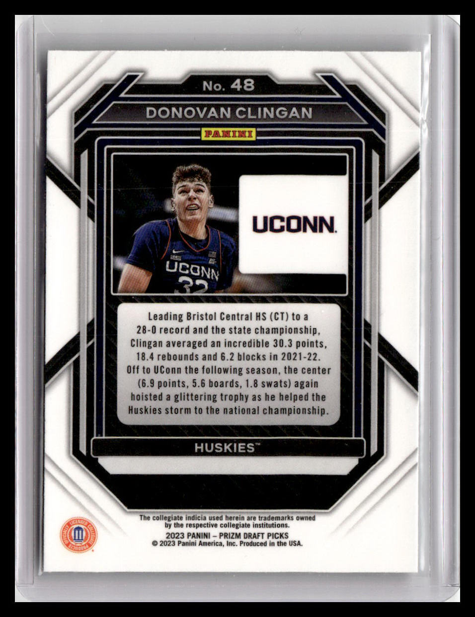 2023 Panini Prizm Draft Picks #48 Donovan Clingan