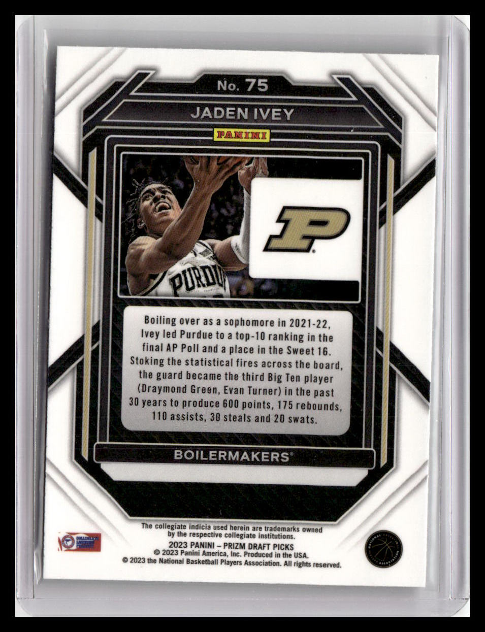 2023 Panini Prizm Draft Picks #75 Jaden Ivey