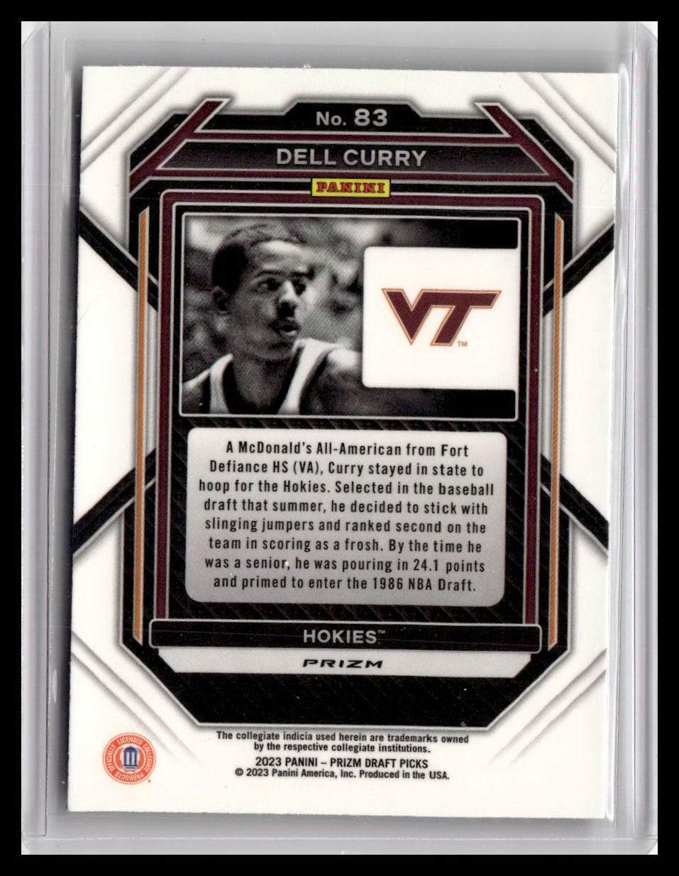 2023 Panini Prizm Draft Picks #83 Dell Curry
