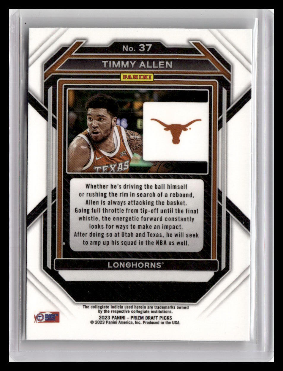 2023 Panini Prizm Draft Picks #37 Timmy Allen