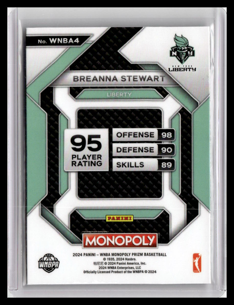 2024 Panini Prizm Monopoly WNBA #WNBA4 Breanna Stewart All-Star