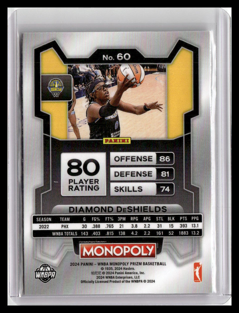 2024 Panini Prizm Monopoly WNBA #60 Diamond DeShields