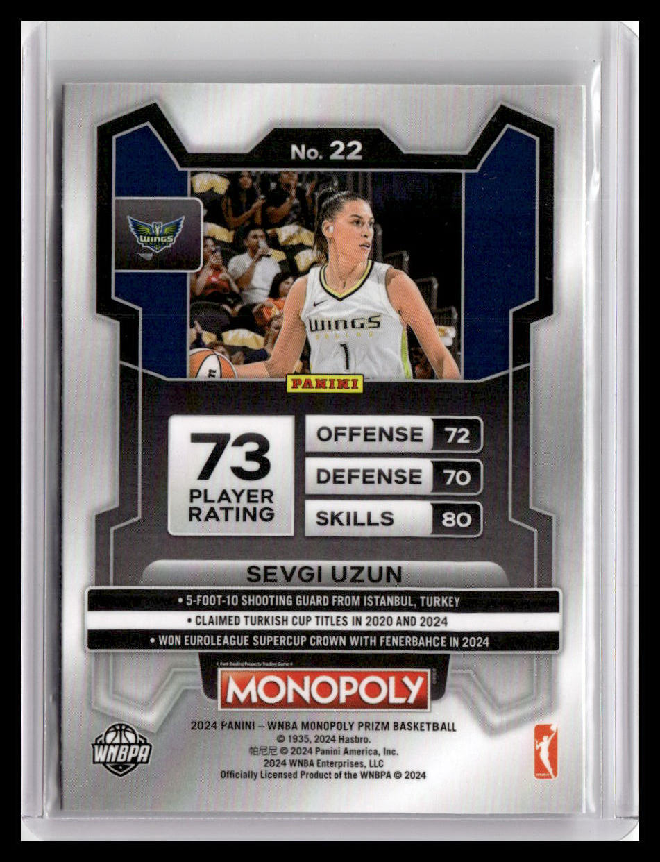 2024 Panini Prizm Monopoly WNBA #22 Sevgi Uzun