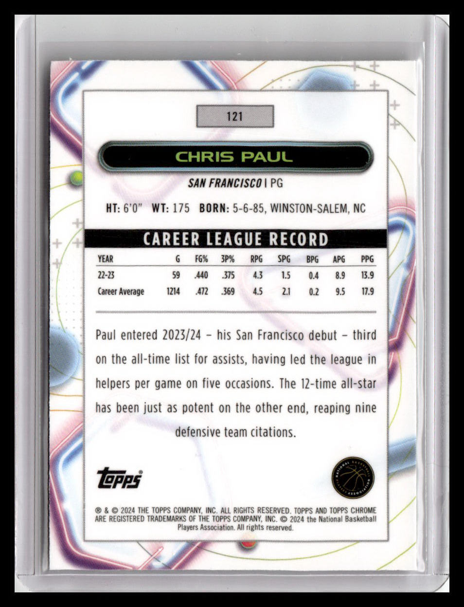 2023-24 Topps Chrome Cosmic #121 Chris Paul