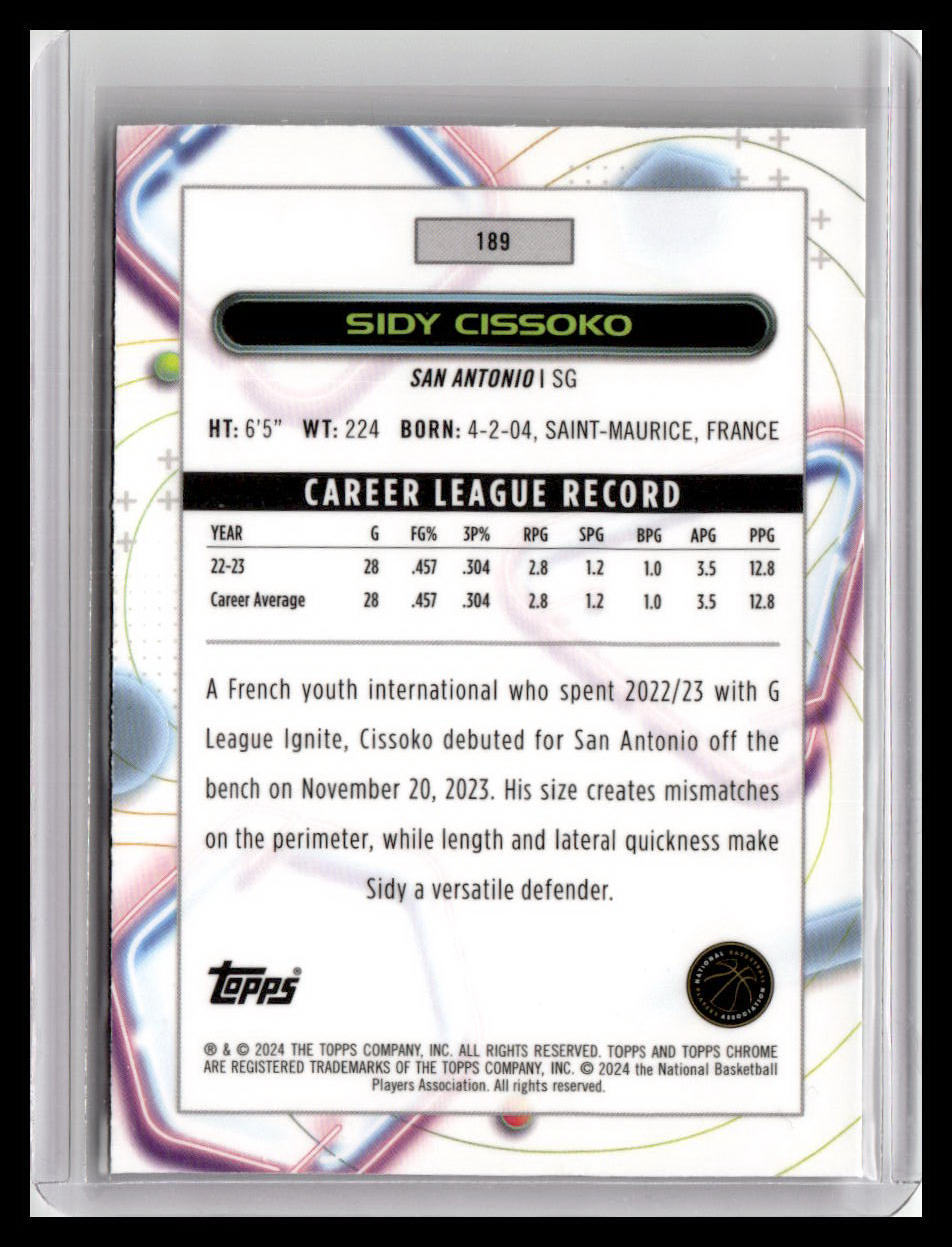 2023-24 Topps Chrome Cosmic #189 Sidy Cissoko