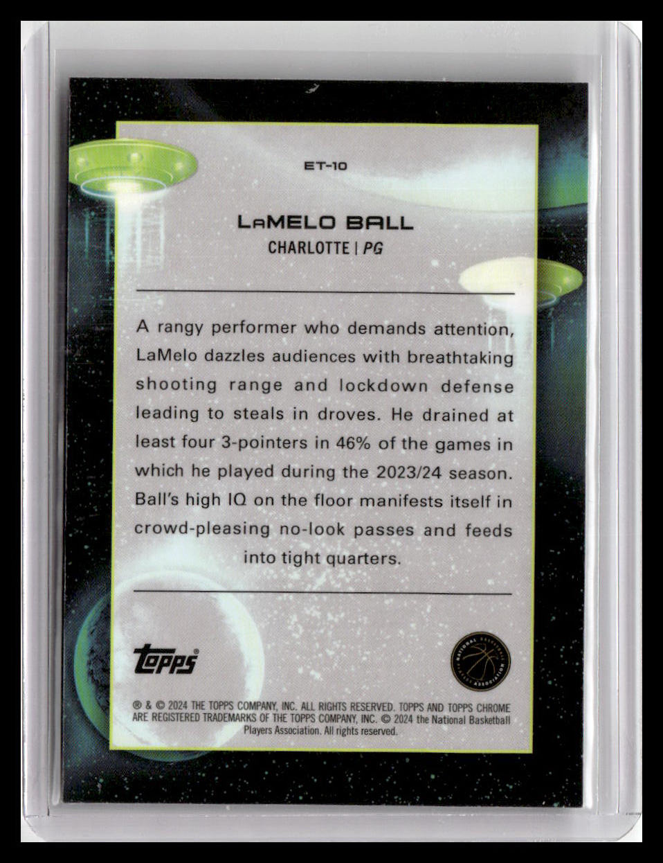 2023-24 Topps Chrome Cosmic #ET-10 LaMelo Ball Extraterrestrial Talent