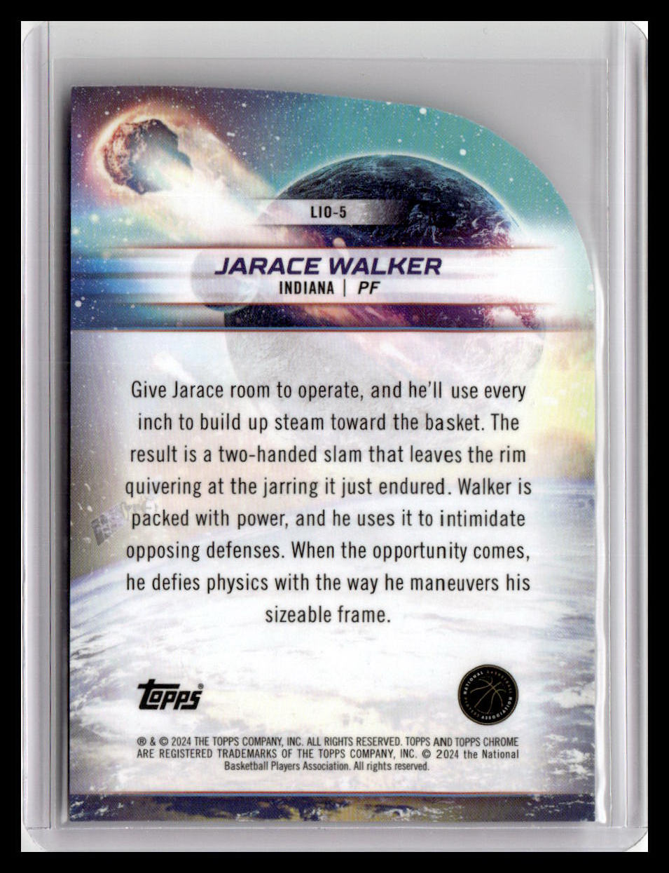 2023-24 Topps Chrome Cosmic #LIO-5 Jarace Walker Launched Into Orbit