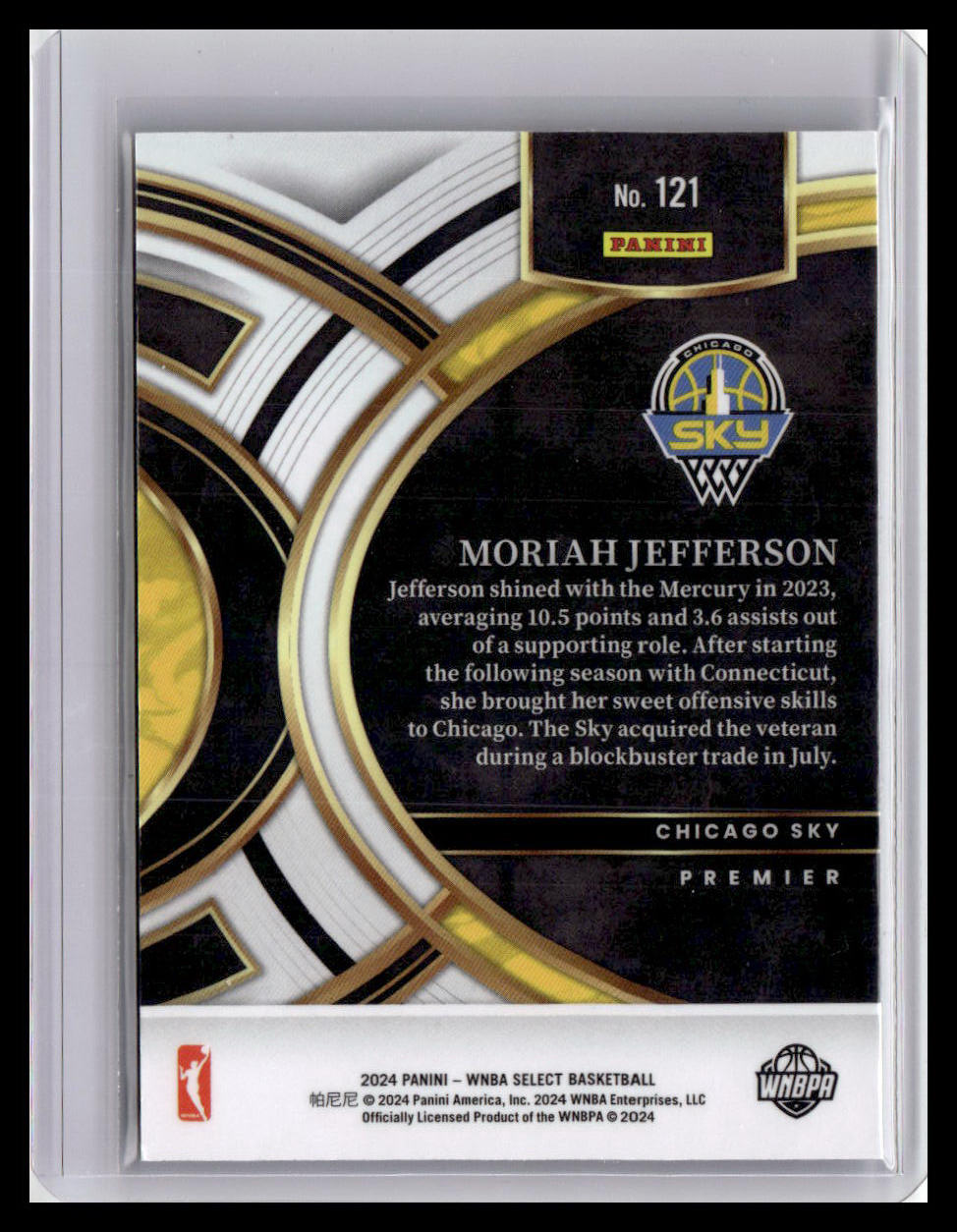 2024 Panini Select WNBA #121 Moriah Jefferson